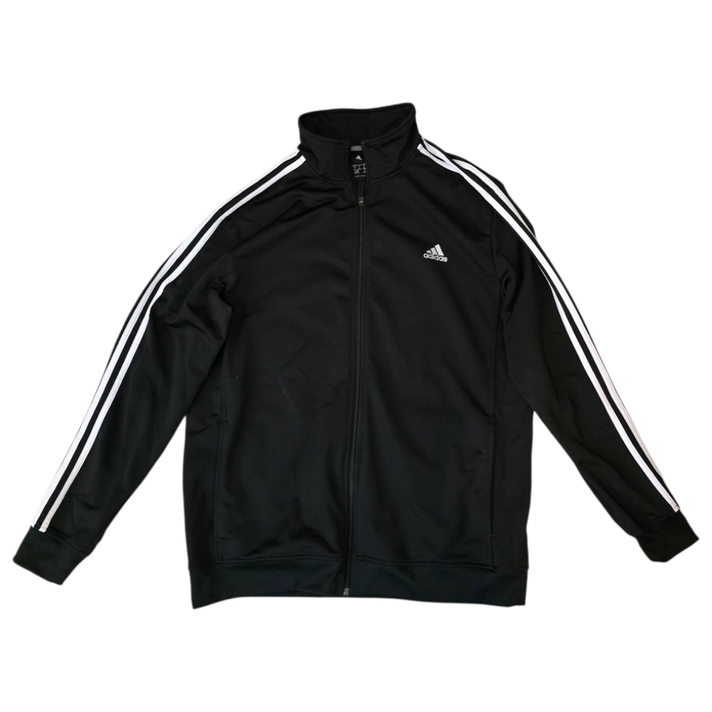 Adidas Men's Black and White Track Jacket Size XL